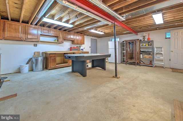 20 Grove Ave, Flourtown, PA 19031 - unfinished below grade area featuring freestanding refrigerator