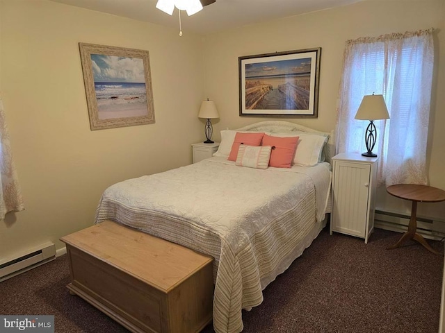 1 Lighthouse Cv, Brigantine, NJ 08203 - carpeted bedroom featuring a baseboard heating unit