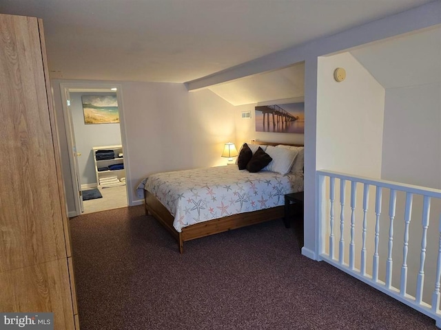 1 Lighthouse Cv, Brigantine, NJ 08203 - carpeted bedroom featuring lofted ceiling