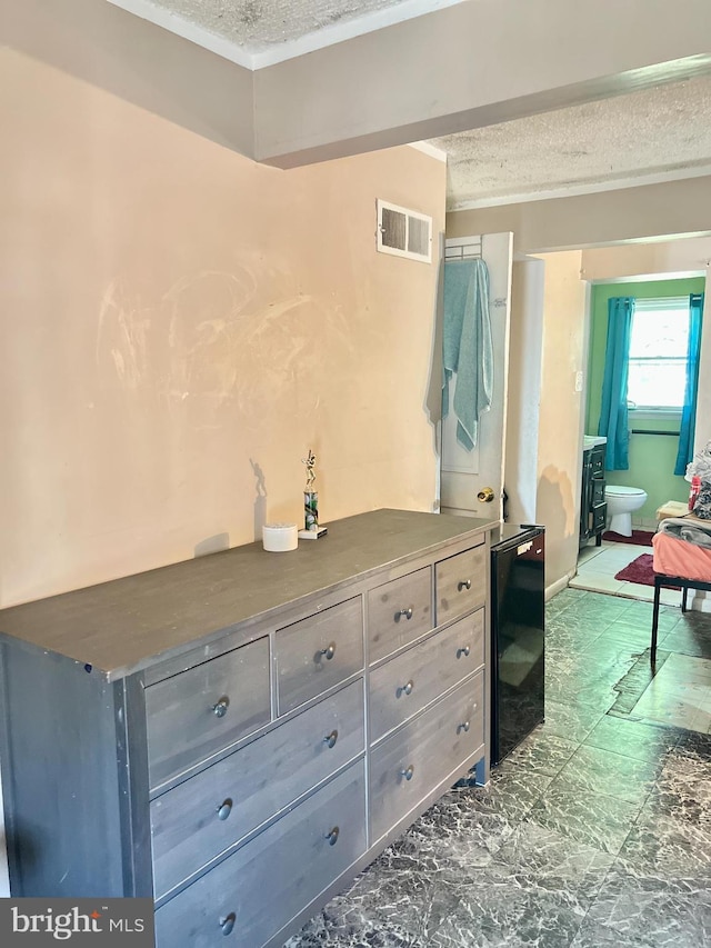 2817 Boyd St, Pennsauken, NJ 08110 - bathroom with a textured ceiling and ornamental molding