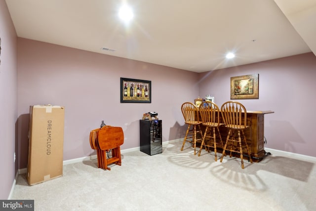1712 Renaissance Dr, Baltimore, MD 21221 - carpeted dining room featuring a dry bar and recessed lighting