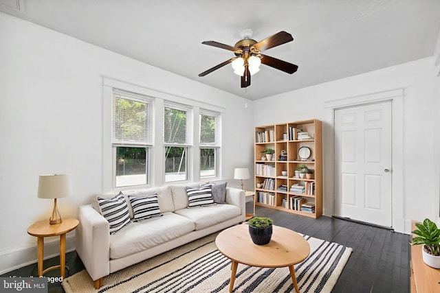 426 Summit St, Fredericksburg, VA 22401 - living room featuring a ceiling fan and hardwood / wood-style floors