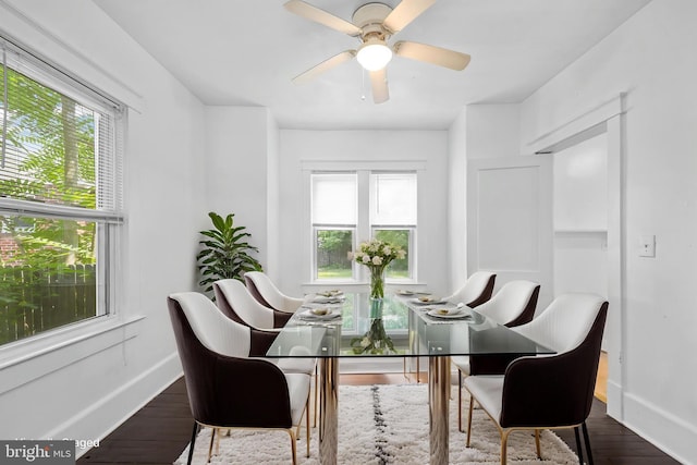 426 Summit St, Fredericksburg, VA 22401 - dining area featuring wood finished floors and ceiling fan