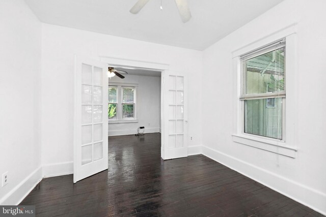 426 Summit St, Fredericksburg, VA 22401 - empty room featuring a ceiling fan and dark wood-style flooring