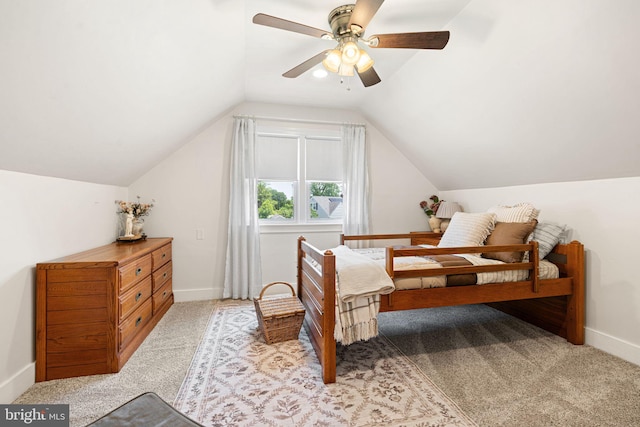 143 Moore Ave, Barrington, NJ 08007 - carpeted bedroom featuring vaulted ceiling and a ceiling fan