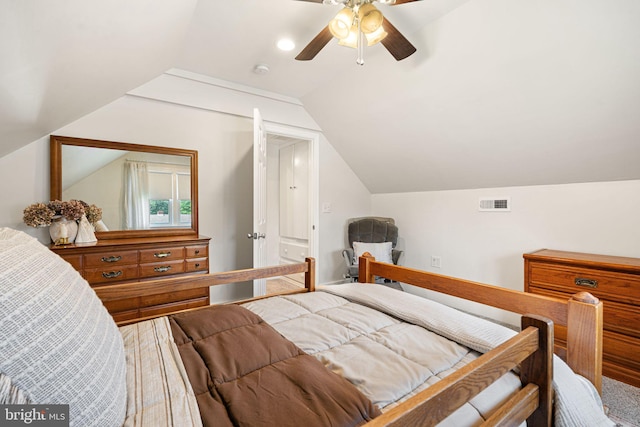 143 Moore Ave, Barrington, NJ 08007 - bedroom featuring vaulted ceiling and ceiling fan