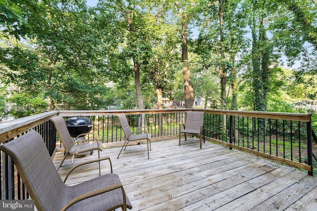 71 Winfield Rd, Sicklerville, NJ 08081 - deck featuring view of wooded area and area for grilling