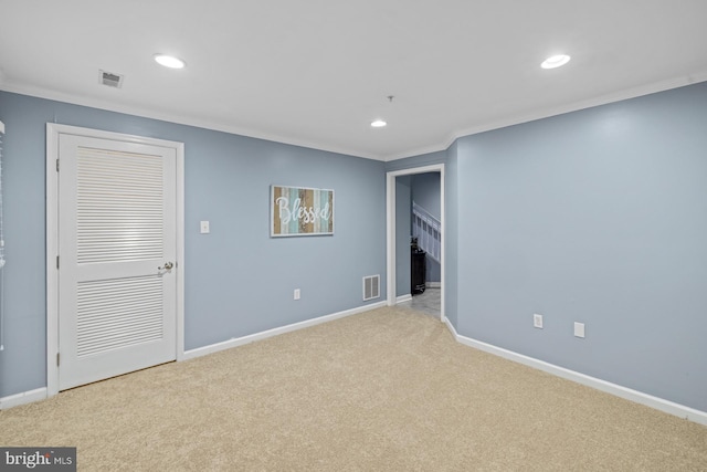 1712 Apple Blossom Ct, Bowie, MD 20721 - unfurnished room with carpet, recessed lighting, and crown molding