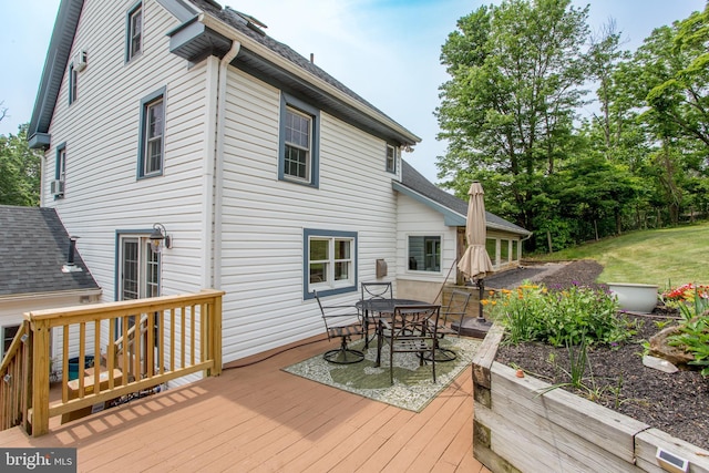 175 Pullen Station Rd, Quakertown, PA 18951 - wooden terrace featuring outdoor dining area and a lawn