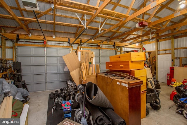 175 Pullen Station Rd, Quakertown, PA 18951 - garage featuring a garage door opener and metal wall