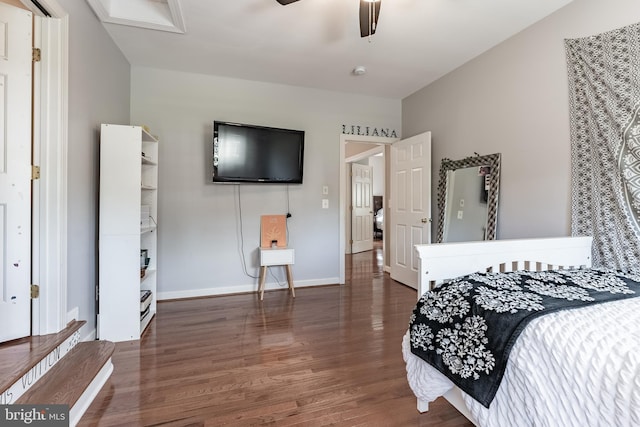 12655 Arthur Graves Jr Ct, Bristow, VA 20136 - bedroom with wood finished floors and a ceiling fan