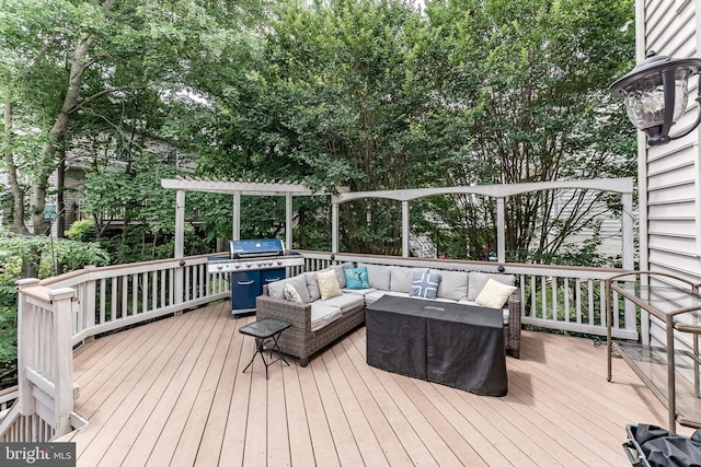 12655 Arthur Graves Jr Ct, Bristow, VA 20136 - deck with an outdoor hangout area and a grill