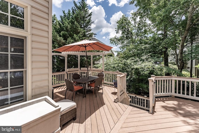 12655 Arthur Graves Jr Ct, Bristow, VA 20136 - wooden deck with outdoor dining space