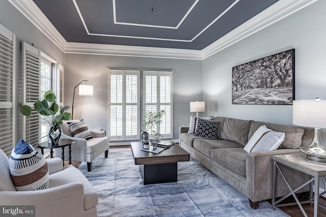 12655 Arthur Graves Jr Ct, Bristow, VA 20136 - living room featuring crown molding and wood finished floors