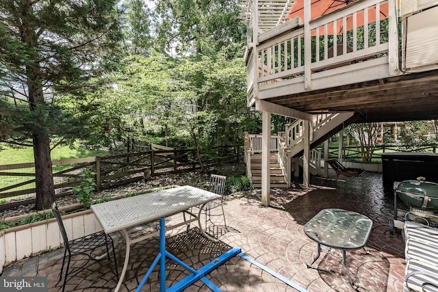 12655 Arthur Graves Jr Ct, Bristow, VA 20136 - view of patio with stairs and outdoor dining space