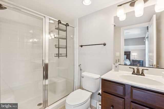 9924 Whitemoss Dr, Manassas, VA 20109 - full bath with a stall shower, vanity, and ensuite bath