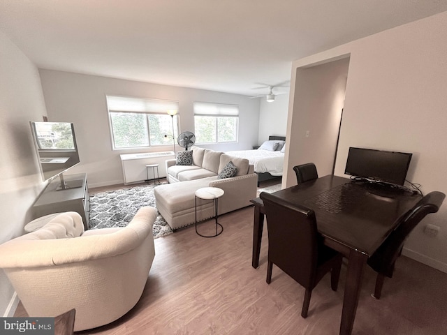 3601 5th St S Unit 408, Arlington, VA 22204 - living area featuring light wood finished floors and baseboards