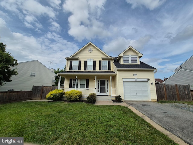 173 Ranson Estates Cir, Ranson, WV 25438 - traditional home featuring a porch, asphalt driveway, and an attached garage