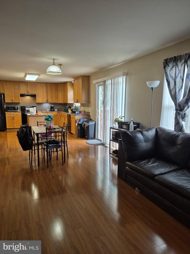 173 Ranson Estates Cir, Ranson, WV 25438 - dining space with dark wood finished floors
