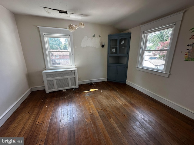 2326 Franklin Ave, Morton, PA 19070 - spare room with radiator, hardwood / wood-style floors, and healthy amount of natural light