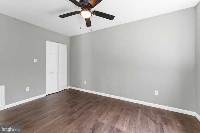 112 Beacon, Moorestown, NJ 08057 - unfurnished room featuring ceiling fan and dark wood finished floors