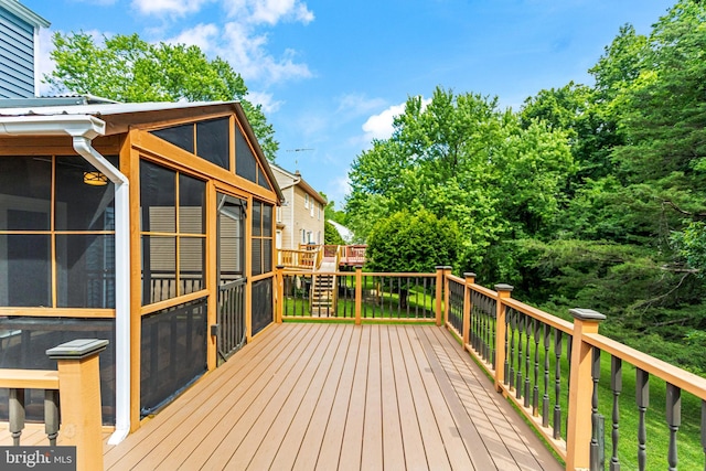 1240 Windmill Ln, Silver Spring, MD 20905 - deck featuring a sunroom