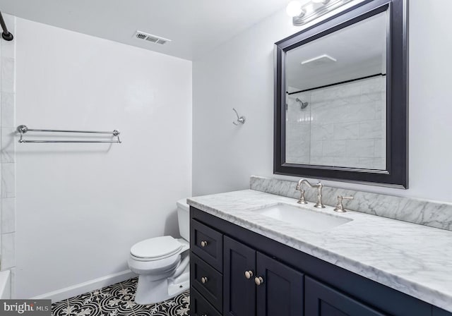 1240 Windmill Ln, Silver Spring, MD 20905 - full bathroom with vanity, a shower, and tile patterned flooring