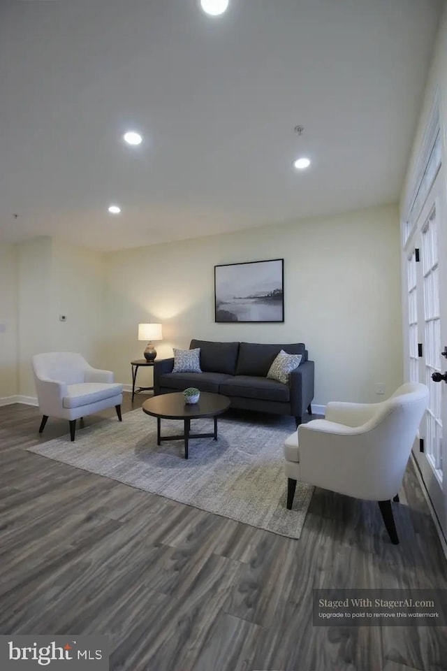 3655 Islington St, Frederick, MD 21704 - living room featuring wood finished floors and recessed lighting