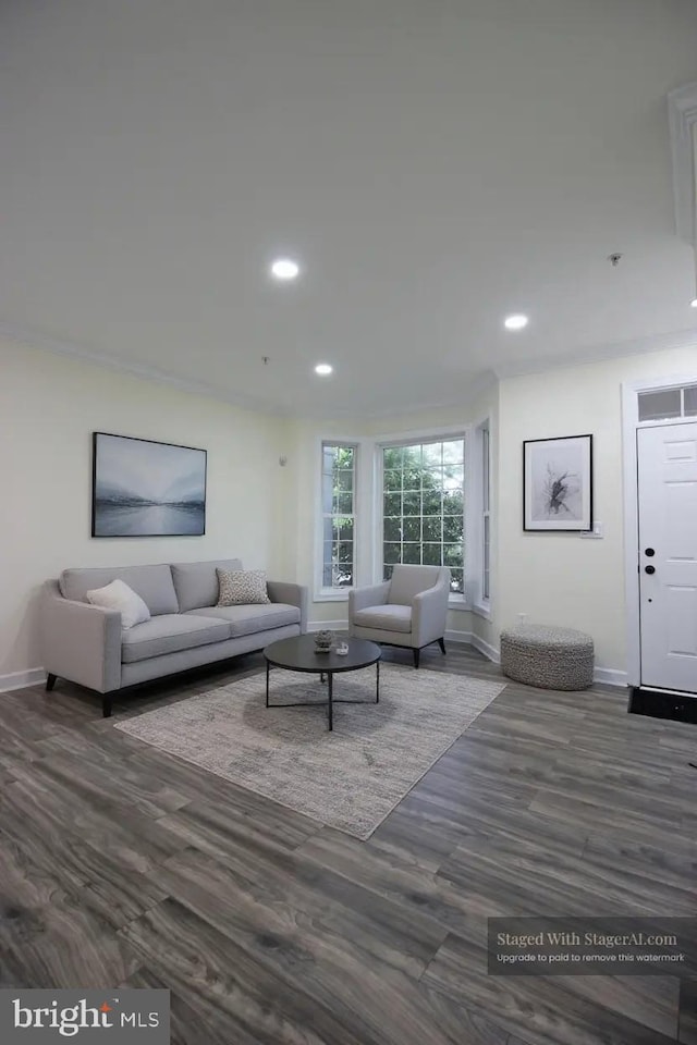 3655 Islington St, Frederick, MD 21704 - living area featuring wood finished floors and recessed lighting