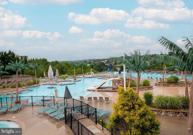 3655 Islington St, Frederick, MD 21704 - community pool with a patio and a jacuzzi