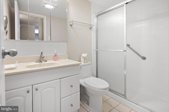 1901 John F Kennedy Blvd Unit 1414, Philadelphia, PA 19103 - bathroom with a stall shower, vanity, and tile patterned floors