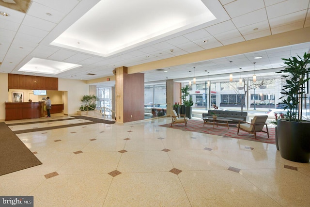 1901 John F Kennedy Blvd Unit 1414, Philadelphia, PA 19103 - building lobby with a paneled ceiling