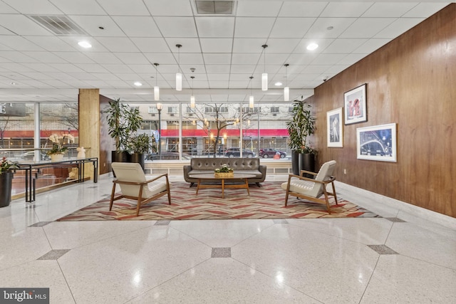 1901 John F Kennedy Blvd Unit 1414, Philadelphia, PA 19103 - building lobby featuring wood walls and recessed lighting