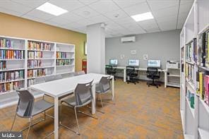 1901 John F Kennedy Blvd Unit 1414, Philadelphia, PA 19103 - home office with a wall unit AC and a paneled ceiling