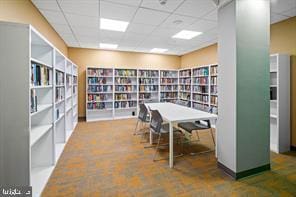 1901 John F Kennedy Blvd Unit 1414, Philadelphia, PA 19103 - home office featuring a drop ceiling and wall of books