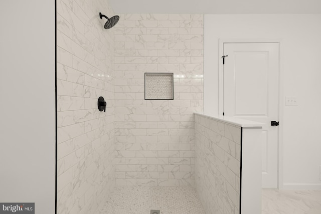 6232 18th Rd N, Arlington, VA 22205 - full bath featuring tiled shower and marble finish floors