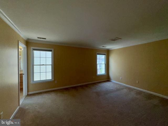 12410 Coastal Marsh Dr, Berlin, MD 21811 - unfurnished room with crown molding, healthy amount of natural light, and carpet