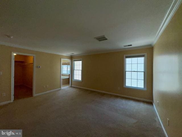 12410 Coastal Marsh Dr, Berlin, MD 21811 - carpeted spare room featuring ornamental molding and baseboards