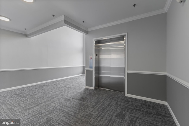 1581 Spring Gate Dr Unit 5309, Mclean, VA 22102 - unfurnished bedroom with elevator, ornamental molding, carpet, and a closet