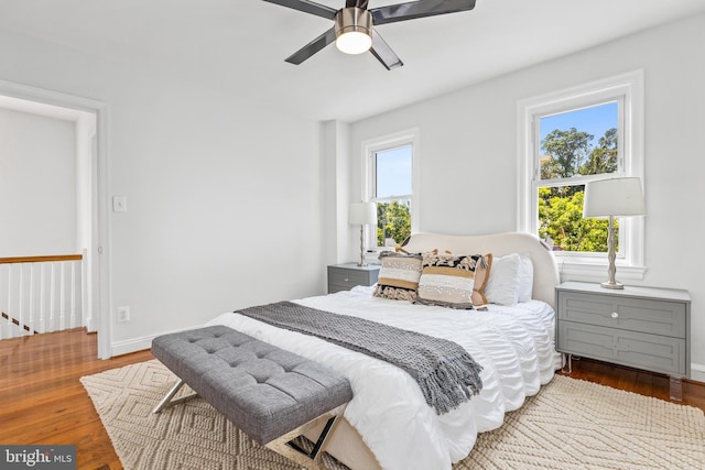1928 Shepherd St NE, Washington, DC 20018 - bedroom with multiple windows, wood finished floors, and ceiling fan