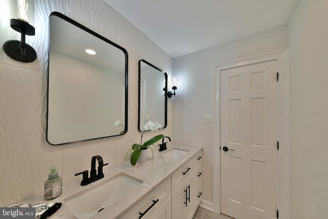 342 Glenn Ave, Lawrenceville, NJ 08648 - full bathroom featuring double vanity and baseboards