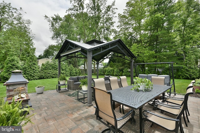 342 Glenn Ave, Lawrenceville, NJ 08648 - view of patio with a gazebo, outdoor lounge area, and outdoor dining area