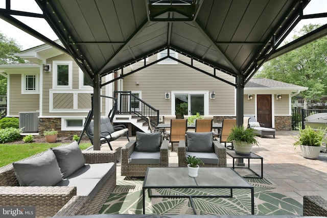 342 Glenn Ave, Lawrenceville, NJ 08648 - view of patio featuring an outdoor hangout area and outdoor dining space