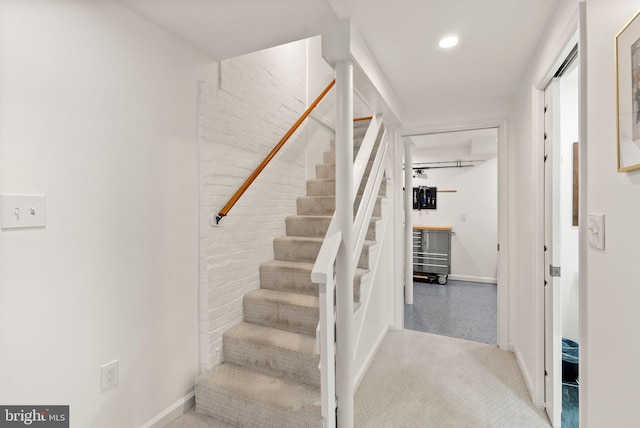 6018 25th Rd N, Arlington, VA 22207 - stairway with carpet and recessed lighting