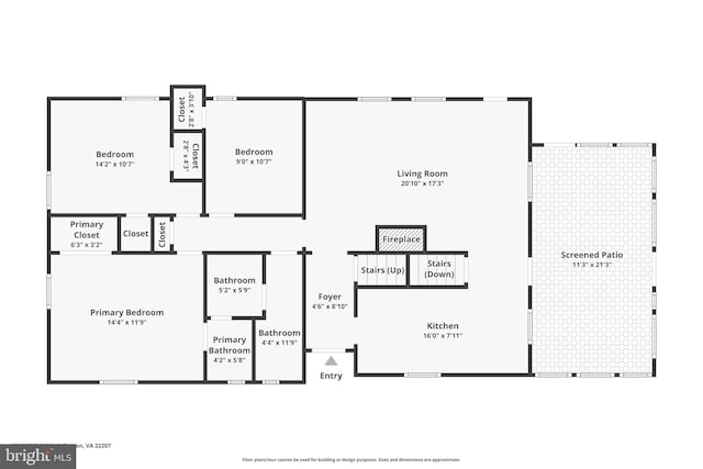 6018 25th Rd N, Arlington, VA 22207 - view of floor plan / room layout