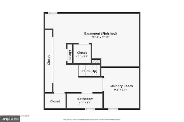 6018 25th Rd N, Arlington, VA 22207 - view of room layout