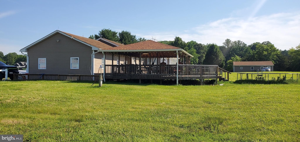 17439 Mill Branch Pl, Bowie, MD 20716 - rear view of house featuring a deck and a gazebo