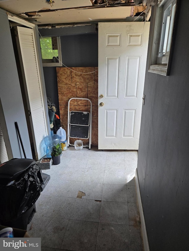 732 NW Morton St NW, Washington, DC 20010 - below grade area featuring tile patterned floors
