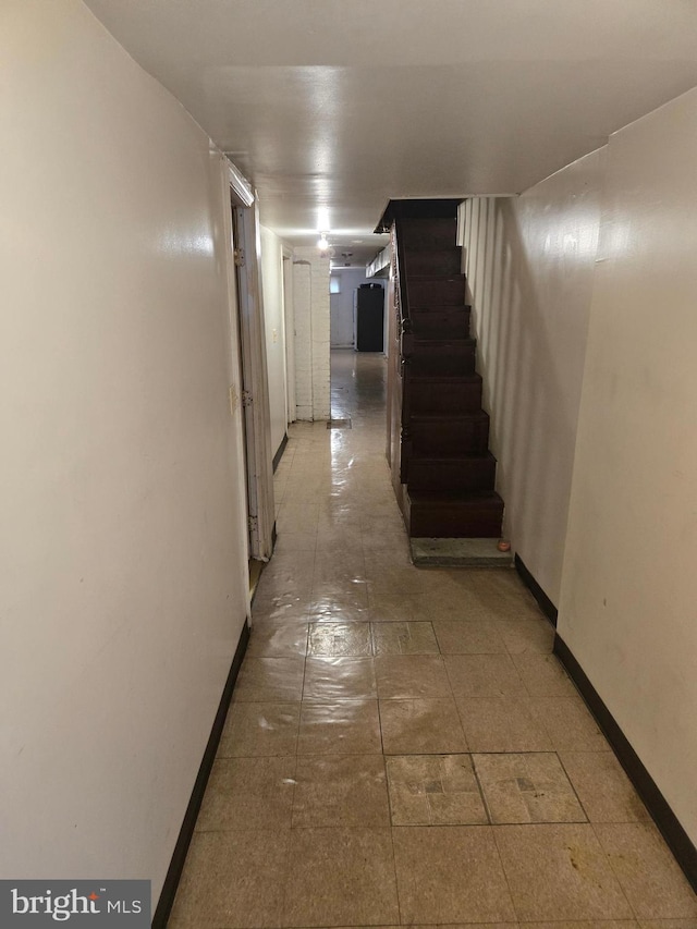 732 NW Morton St NW, Washington, DC 20010 - corridor with baseboards and stairway
