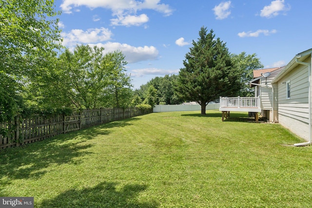 6 Flower Hill Ct, Gaithersburg, MD 20879 - fenced backyard featuring a deck